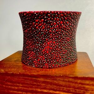 Rustic Cuff Rich Red 2 inch Stingray Cuff
